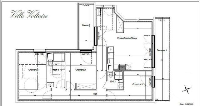 Appartement F4 à vendre - 4 pièces - 82.68 m2 - ANTONY - 92 - ILE-DE-FRANCE - Century 21 Aes Conservatoire