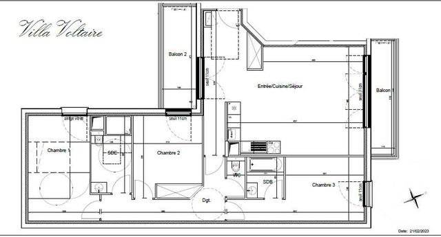 Appartement F4 à vendre - 4 pièces - 96.31 m2 - ANTONY - 92 - ILE-DE-FRANCE - Century 21 Aes Conservatoire