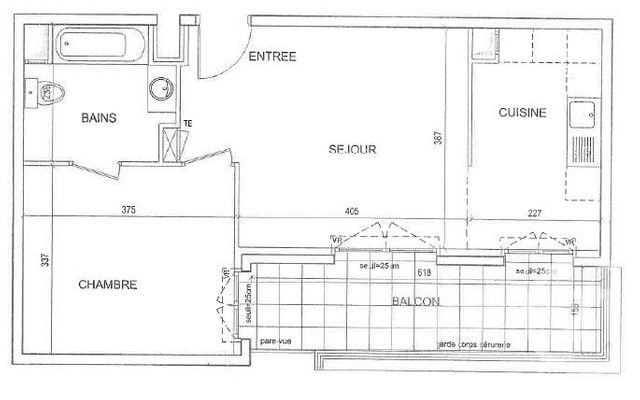 Appartement F2 à vendre - 2 pièces - 45.06 m2 - ANTONY - 92 - ILE-DE-FRANCE - Century 21 Aes Conservatoire